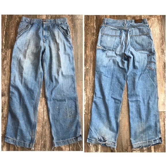 Premium Vintage Denim Tommy Hilfiger carpenter painters jeans size 32 - Picture 6 of 10